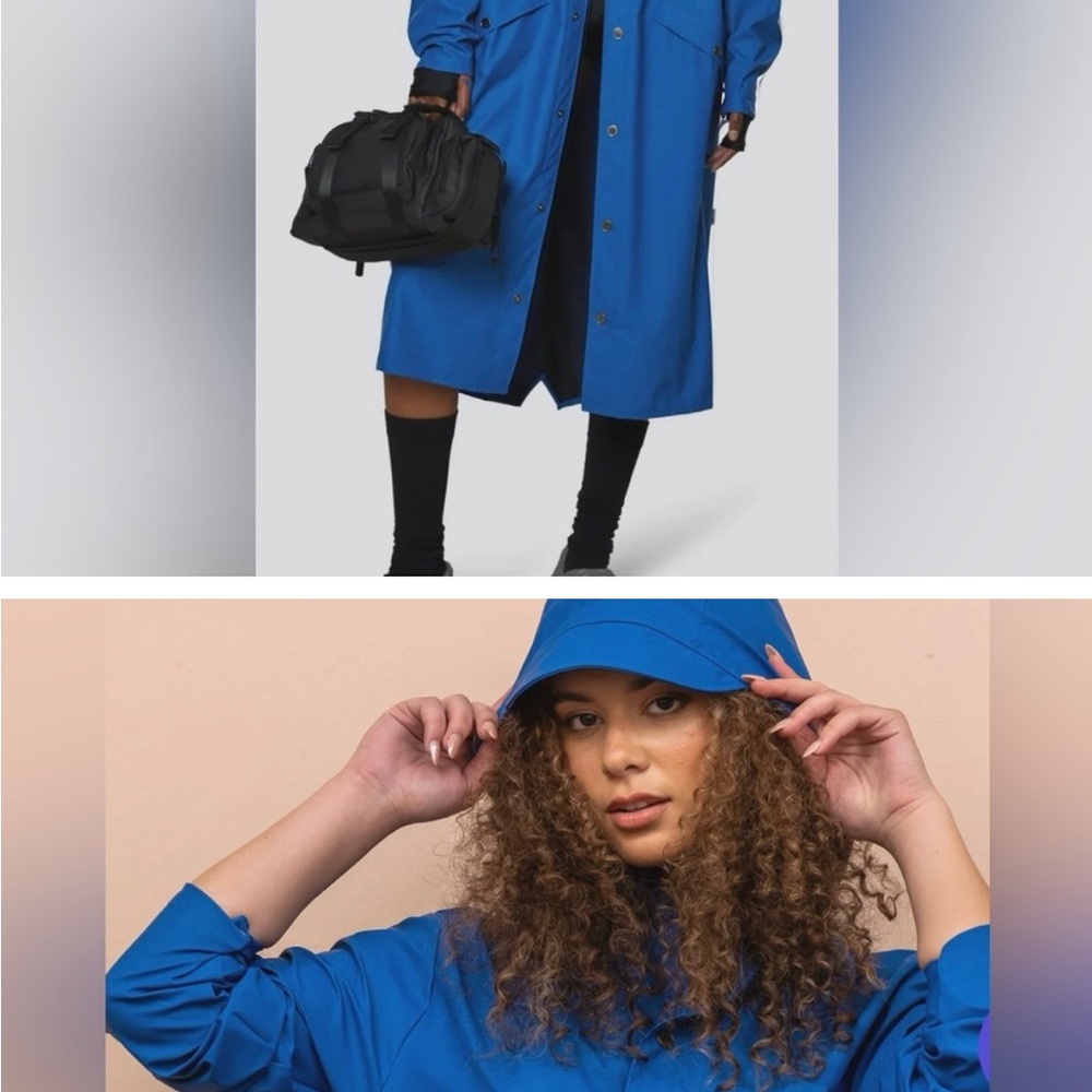 Blue Long Coat with Hood